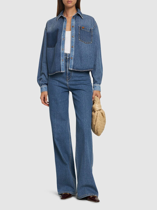Patchwork denim shirt - Thumbnail 2