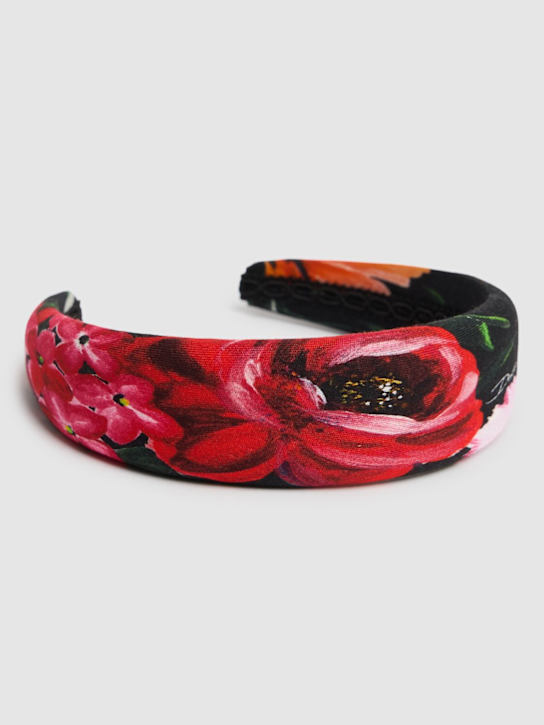 Dolce&Gabbana: Printed headband - Black/Multi - kids-girls_1 | Luisa Via Roma