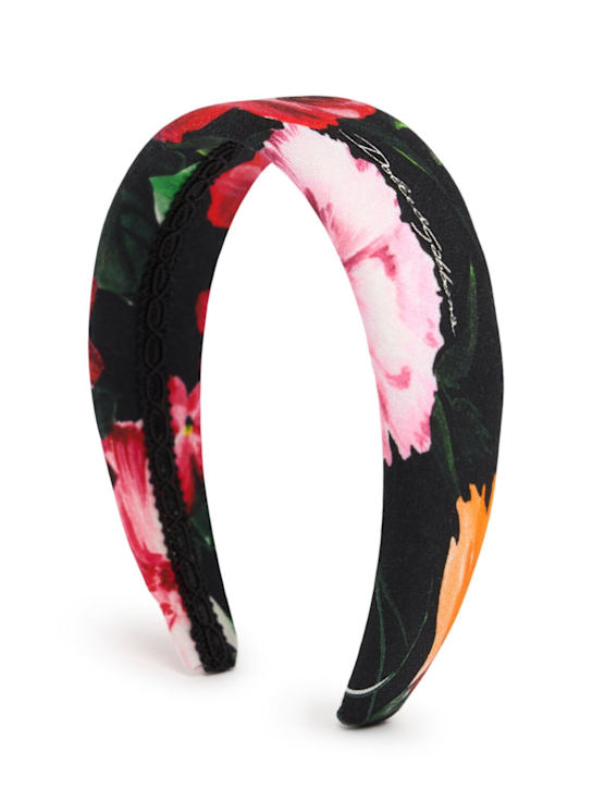 Dolce&Gabbana: Printed headband - Black/Multi - kids-girls_0 | Luisa Via Roma