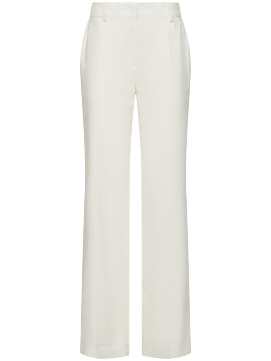 Linen blend wide leg pants - Thumbnail 1