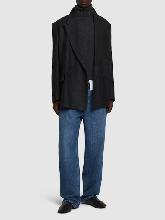 Dries Van Noten: Bishop wool flannel blazer - men_1 | Luisa Via Roma