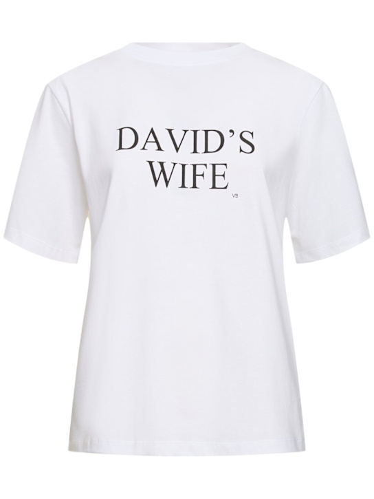 Victoria Beckham: オーガニックコットンジャージーTシャツ - women_0 | Luisa Via Roma