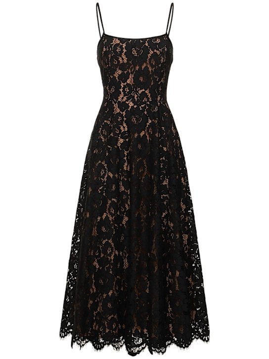 Flared lace midi dress - Thumbnail 1