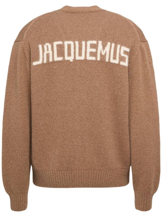 Jacquemus: Le cardigan jacquemus knit cardigan - Light Brown - men_3 | Luisa Via Roma
