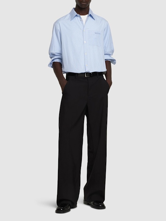 Valentino: Pantaloni sartoriali in lana - Nero - men_1 | Luisa Via Roma