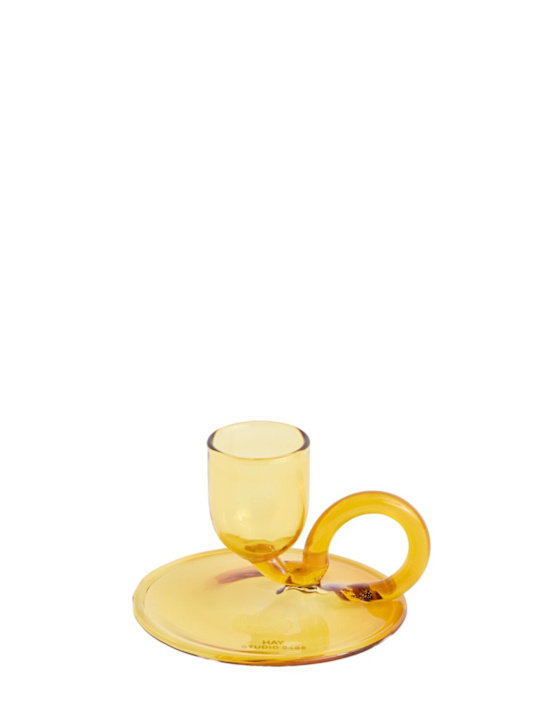 HAY: Tiny curved candleholder - Yellow - ecraft_0 | Luisa Via Roma