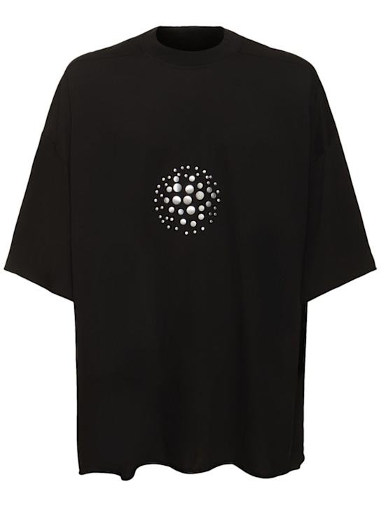 Rick Owens: Tommy T cotton jersey t-shirt - Black - men_0 | Luisa Via Roma