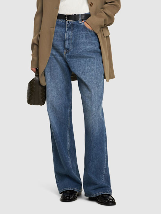 Paris Texas: 20mm Dylan croc embossed leather loafers - women_1 | Luisa Via Roma