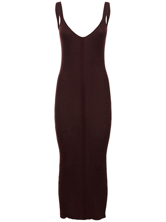 16arlington: Alleno mohair blend knit midi dress - Bordeaux - women_0 | Luisa Via Roma