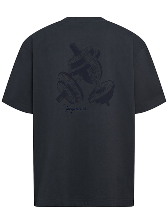 Jacquemus: Le t-shirt halteres cotton t-shirt - men_3 | Luisa Via Roma