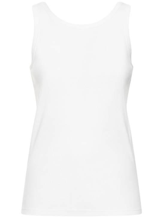 The Row: Frankie cotton jersey tank top - White - women_0 | Luisa Via Roma