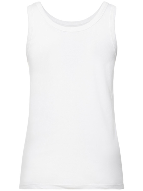 The Row: Frankie cotton jersey tank top - White - women_4 | Luisa Via Roma