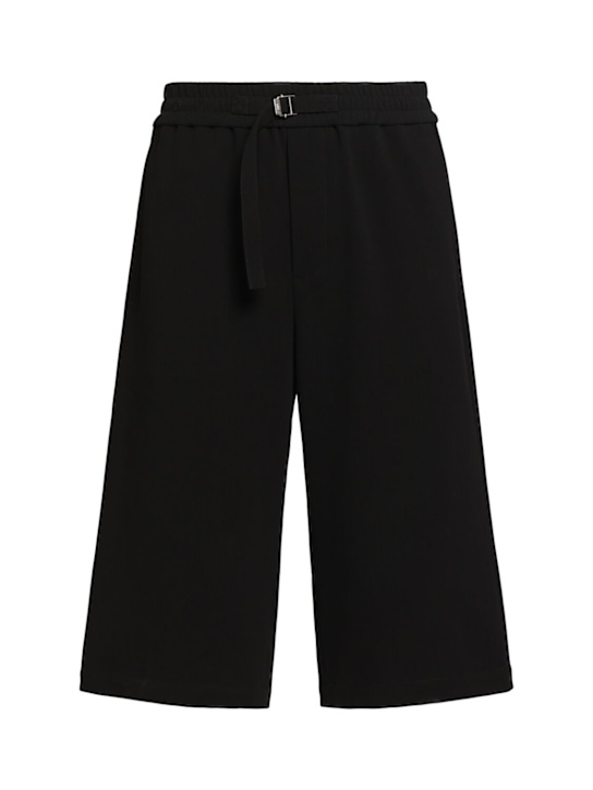 AMI Paris: Oversized cotton Bermuda shorts - Black - men_0 | Luisa Via Roma