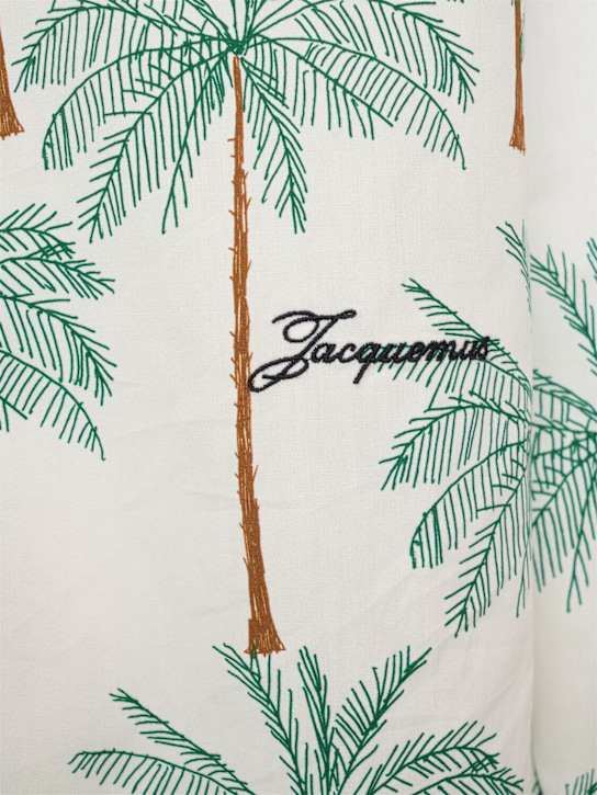 Jacquemus: La chemise simon printed cotton shirt - Print Palmtrees - men_4 | Luisa Via Roma