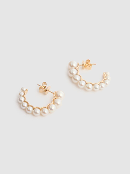 Sophie Bille Brahe: Boucle de Perle 14kt & pearl earrings - Pearl - women_1 | Luisa Via Roma