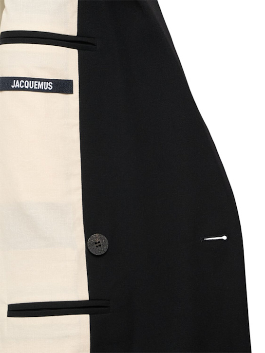 Jacquemus: La veste fernando羊毛夹克 - 黑色 - men_5 | Luisa Via Roma
