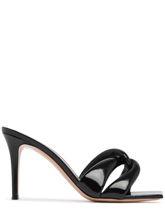 Gianvito Rossi: 85mm Patent leather mules - women_0 | Luisa Via Roma
