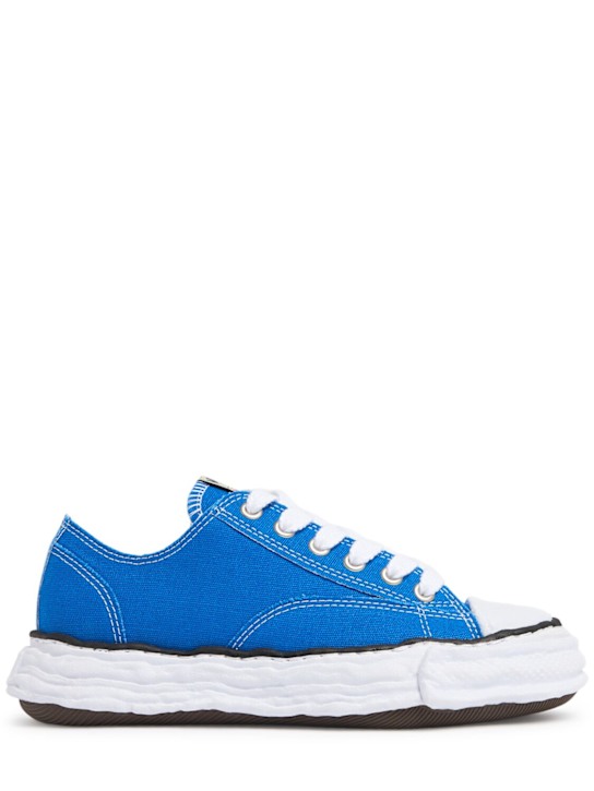 Mihara Yasuhiro: Peterson canvas low sneakers - Blue - men_0 | Luisa Via Roma