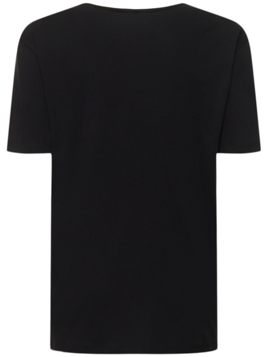 Ann Demeulemeester: Baptist feather print cotton t-shirt - women_4 | Luisa Via Roma