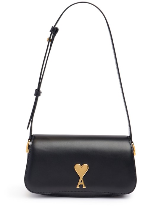 AMI Paris: Paris elongated leather shoulder bag - women_0 | Luisa Via Roma