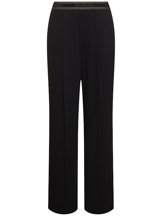 Acne Studios: Parika fluid wool blend suiting pants - women_0 | Luisa Via Roma