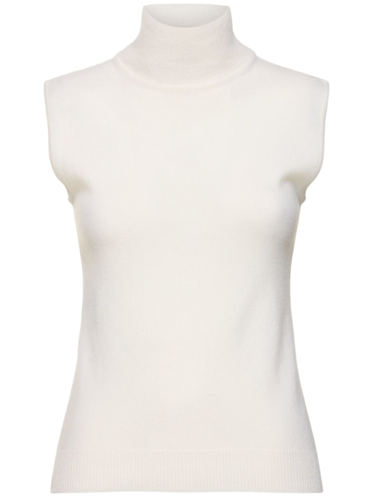 Alberta Ferretti: Wool & cashmere knit sleeveless top - women_0 | Luisa Via Roma