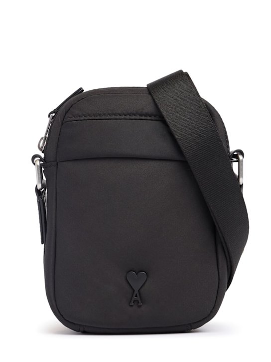 AMI Paris: Small Ami De Coeur crossbody pocket bag - men_0 | Luisa Via Roma