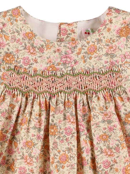 Bonpoint: コットン＆ウールワンピース - ベージュ/マルチカラー - kids-girls_1 | Luisa Via Roma