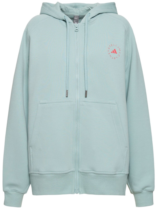 adidas By Stella McCartney: Full zip hoodie - women_0 | Luisa Via Roma