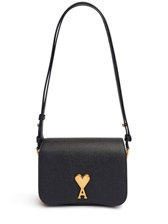 AMI Paris: Small Paris Paris grained leather bag - women_0 | Luisa Via Roma