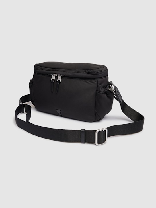 AMI Paris: Ami De Coeur nylon messenger bag - men_1 | Luisa Via Roma