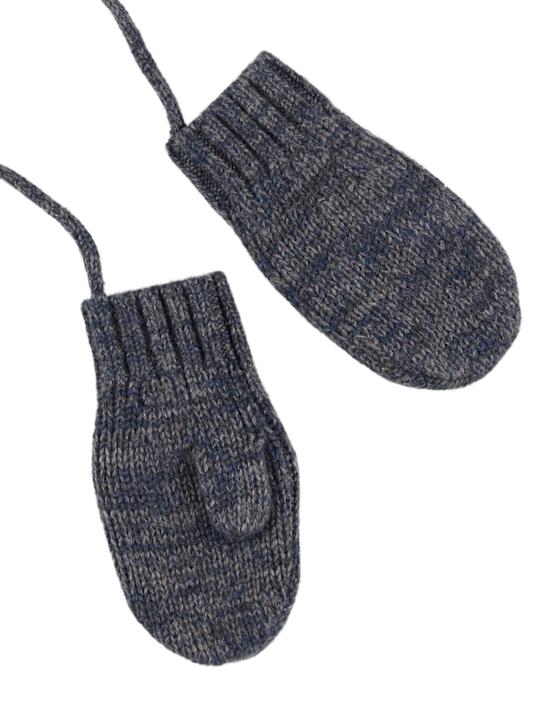 Bonpoint: Muffole in maglia di misto lana - Blu - kids-boys_1 | Luisa Via Roma