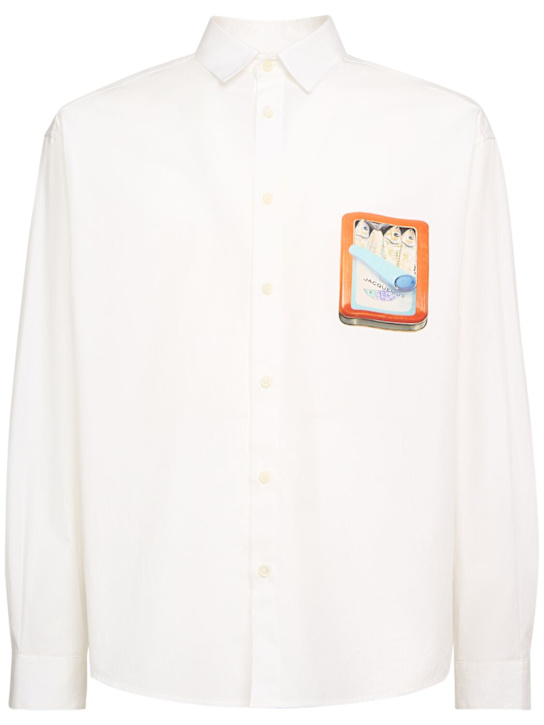 Jacquemus: La chemise simon cotton shirt - Boite Sardines - men_0 | Luisa Via Roma