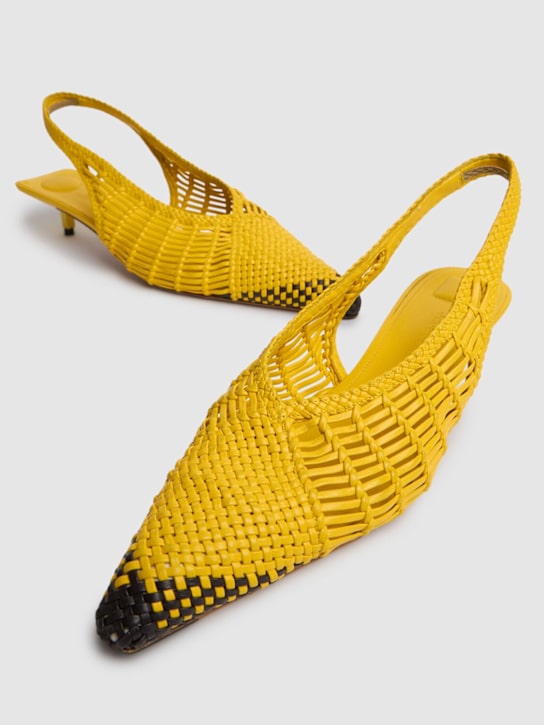 Jacquemus: 35mm Les Cubisto Banane B slingbacks - Yellow - women_1 | Luisa Via Roma