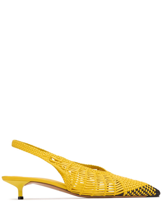 Jacquemus: 35mm Les Cubisto Banane B slingbacks - Yellow - women_0 | Luisa Via Roma