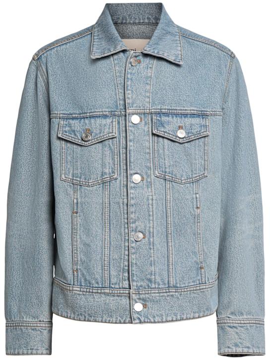 AMI Paris: Ami Paris cotton denim trucker jacket - men_0 | Luisa Via Roma