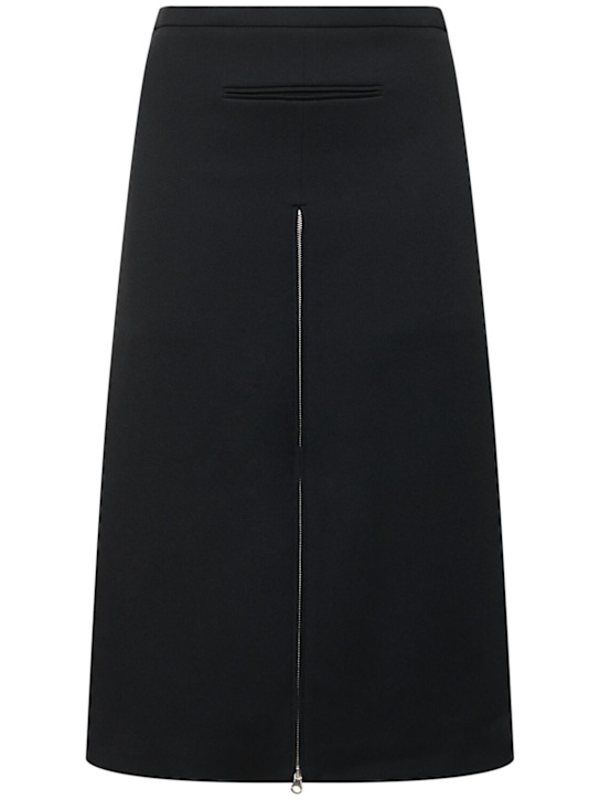 Courrèges: Falda midi de sarga de lana - women_0 | Luisa Via Roma