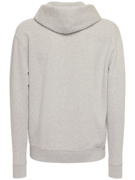 AMI Paris: ADC cotton hoodie - Heather Grey - men_4 | Luisa Via Roma