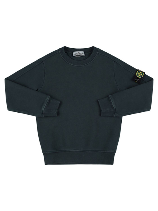 Stone Island Junior: オーガニックコットンスウェットシャツ - kids-girls_0 | Luisa Via Roma