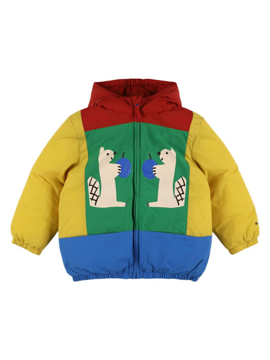 Bobo Choses: リサイクル素材フーデッドパファージャケット - kids-girls_0 | Luisa Via Roma