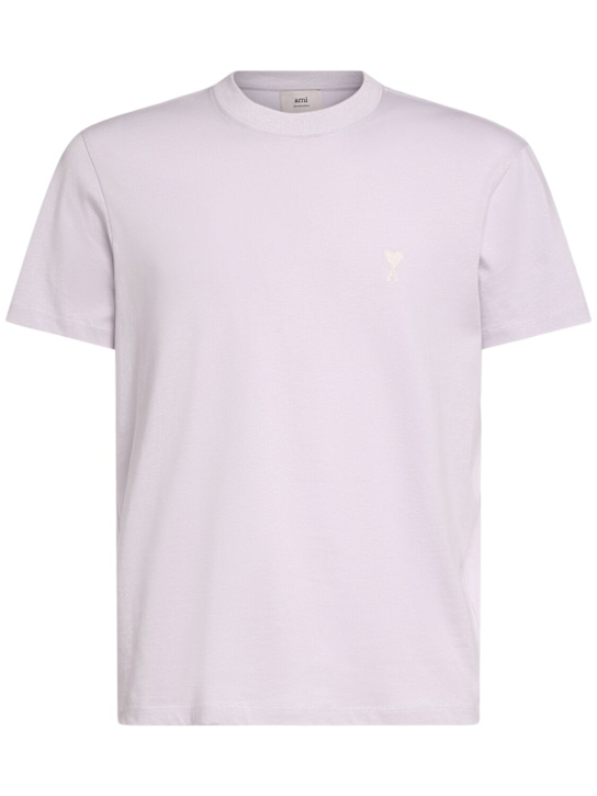 AMI Paris: ASC cotton logo t-shirt - men_0 | Luisa Via Roma