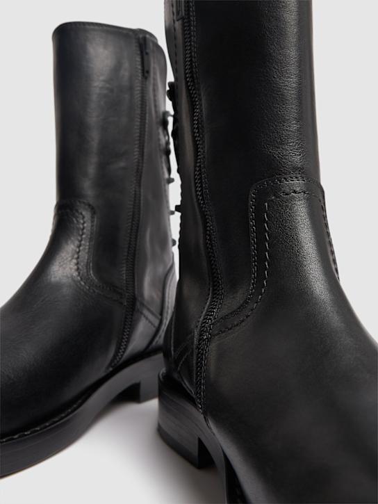 Ann Demeulemeester: Heiko laced back ankle boots - men_4 | Luisa Via Roma