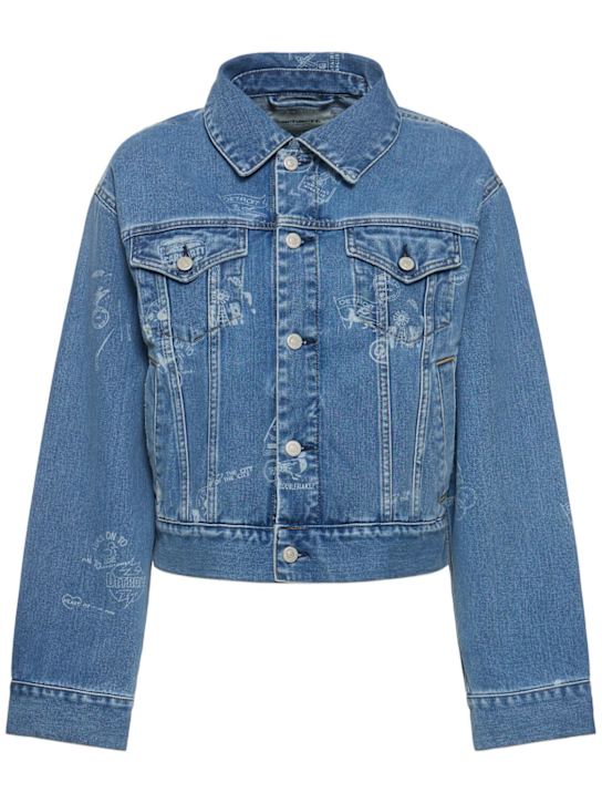 Carhartt WIP: Maitland Stamp denim jacket - Bleached Blue - women_0 | Luisa Via Roma