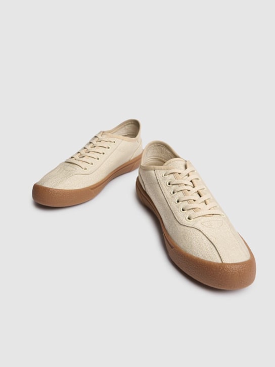The Row: Canvas lace-up sneakers - Sage Tint - women_2 | Luisa Via Roma