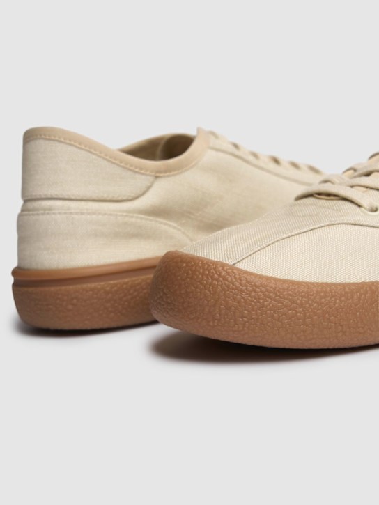 The Row: Canvas lace-up sneakers - Sage Tint - women_3 | Luisa Via Roma