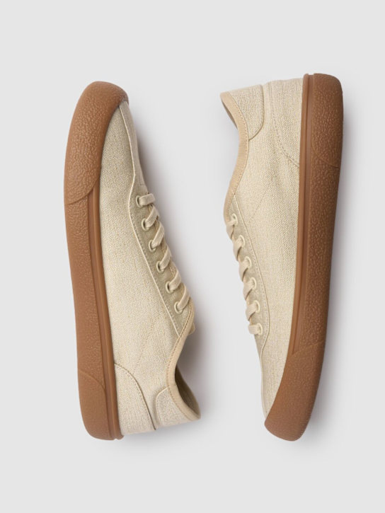 The Row: Canvas lace-up sneakers - Sage Tint - women_4 | Luisa Via Roma