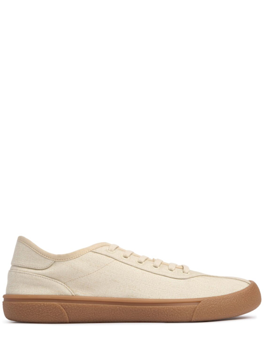 The Row: Canvas lace-up sneakers - Sage Tint - women_0 | Luisa Via Roma