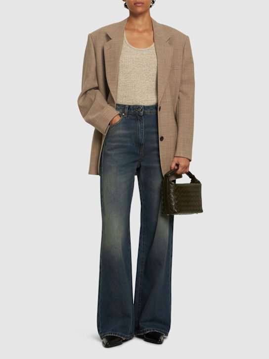 MSGM: Denim medium waist flared jeans - women_1 | Luisa Via Roma