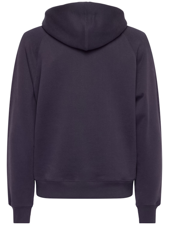 AMI Paris: Cotton hoodie - Navy - men_3 | Luisa Via Roma