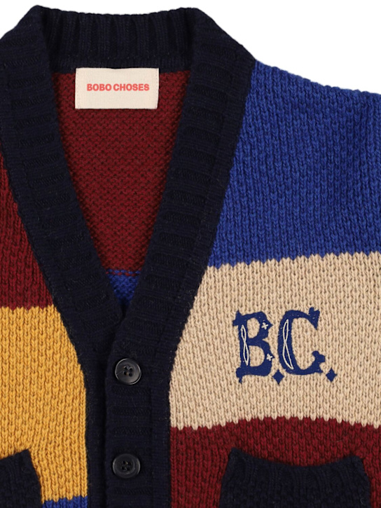 Bobo Choses: ウールブレンドニットカーディガン - kids-girls_1 | Luisa Via Roma